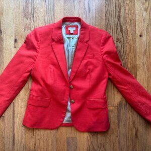 J.Crew Orange-Red Wool Blend Blazer